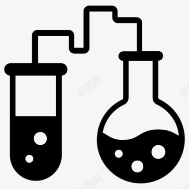 有毒标志化学化学烧杯实验室仪器图标