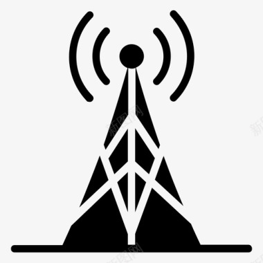 信号标识新闻传播信号塔塔发生器图标