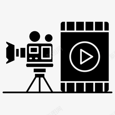 视频制作专业摄像机摄像机图标