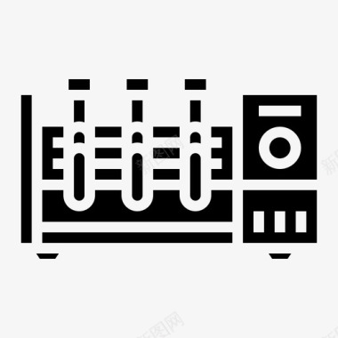 化学分子式辊式旋转混合器管病毒固体图标集图标