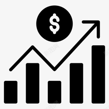 增长财务图表资本增长数据分析图标