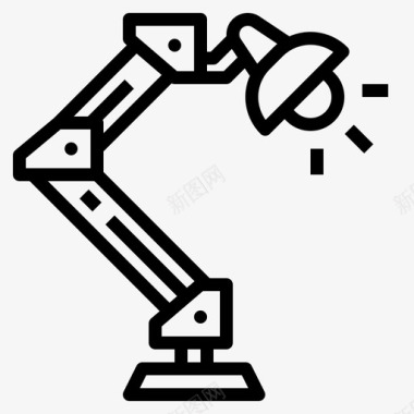 阅读灯装饰家具图标