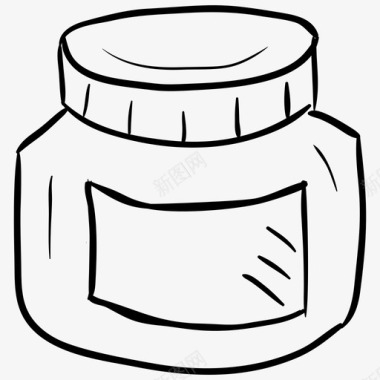 奶油罐美容霜美容产品图标