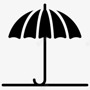 遮阳伞伞雨伞保险图标