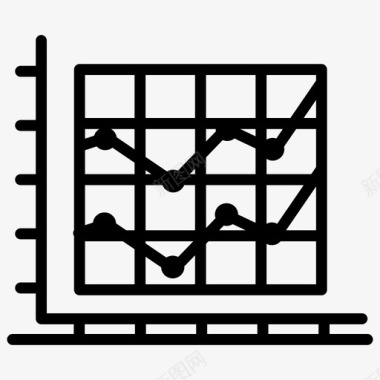 业务信息图数据分析折线图图标