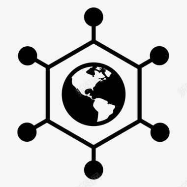 社区图标全球网络矢量全球业务全球社区图标