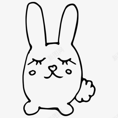 兔子动物卡通图标