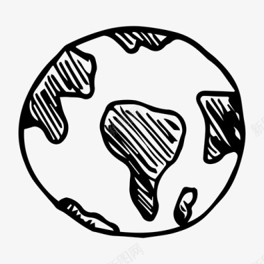 地球行星素描图标