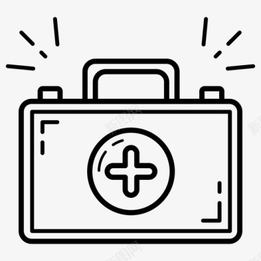 彩色木纹急救箱医疗保健医疗救护图标