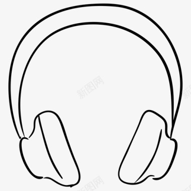 耳机耳式扬声器耳塞图标