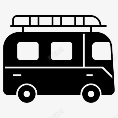 旅游巴士校车旅游车图标
