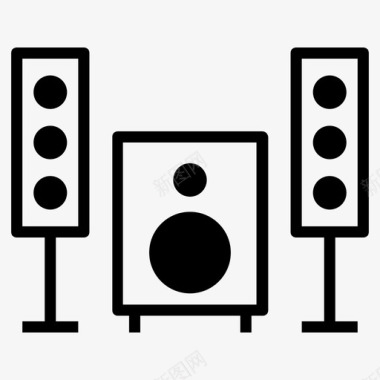 hifi低音扬声器音频音乐图标