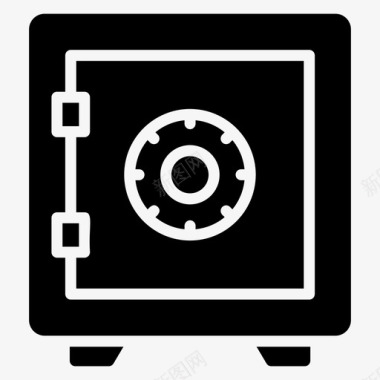整理柜储物柜银行储物柜现金箱钱箱图标