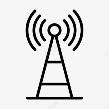 塔通讯塔无线电图标