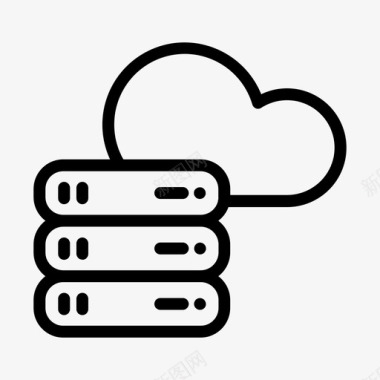 云服务器云服务器数据库杂项017行图标