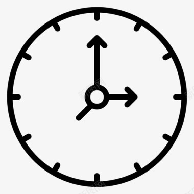 扁平金融时钟图标挂钟模拟时钟计时器图标