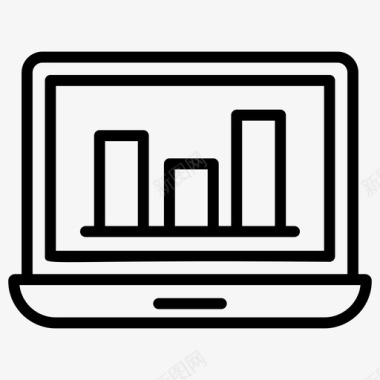 一套刀叉在线图条形图信息图图标