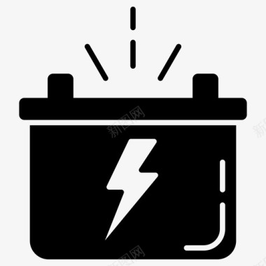 电源电池电源节能图标