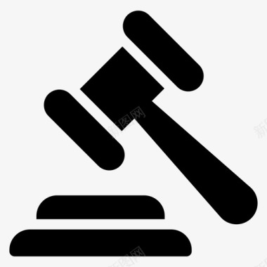 拍卖锤金融正义司法设备图标