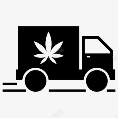 毒品成大麻运输毒品运输大麻卡车图标