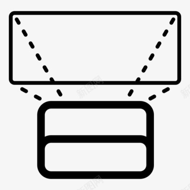 矢量电影放映机放映机电影镜头图标