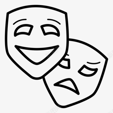 马戏剧院面具狂欢节面具面具图标
