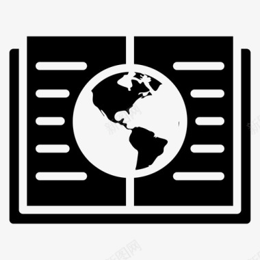 地理书全球知识世界书图标