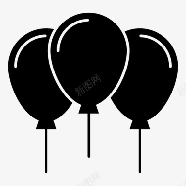派对活动主气球爱情气球爱情派对图标