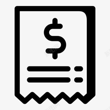 收据发票账单收据图标