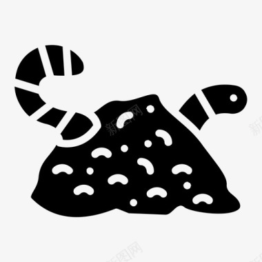 土壤蜗牛蚯蚓土壤昆虫图标