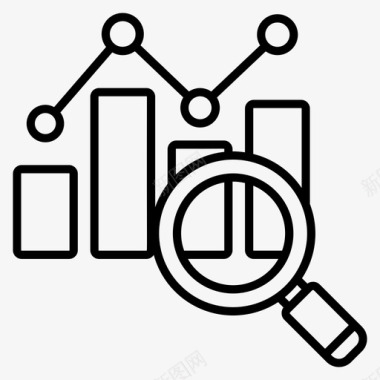 数据图工作趋势分析分析图形表示图标