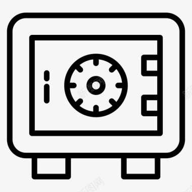 储物柜银行储物柜现金箱钱箱图标