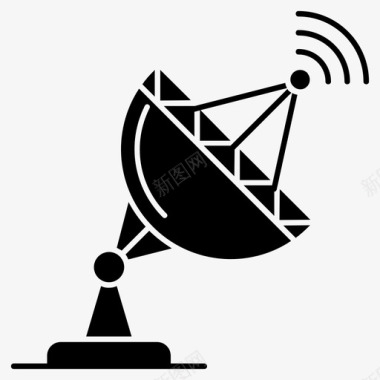 卫星传输波传输网络信号网络塔图标