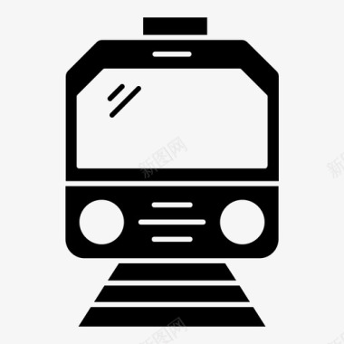 公交地铁标识电车地铁巴士铁路图标