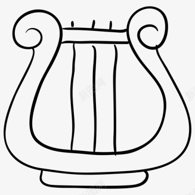 希腊七弦琴阿波罗希腊乐器图标