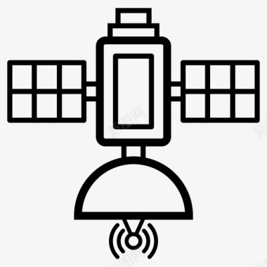 矢量广播男生卫星数字通信碟形卫星图标