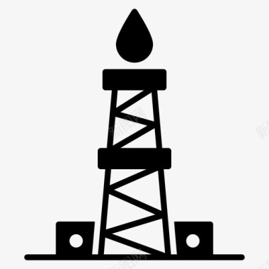 石油工业钻机井架石油工业图标