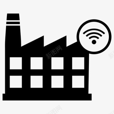 工厂网络现代技术工业互联网图标