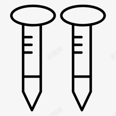 建筑钉螺丝钉铁螺栓图标