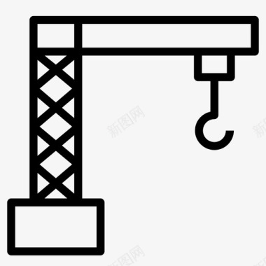 电力工业塔式起重机建筑工具运输图标