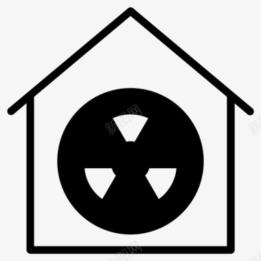 家庭爆炸放射性财产辐射图标