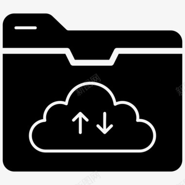 云存储云存储云文件夹云技术图标
