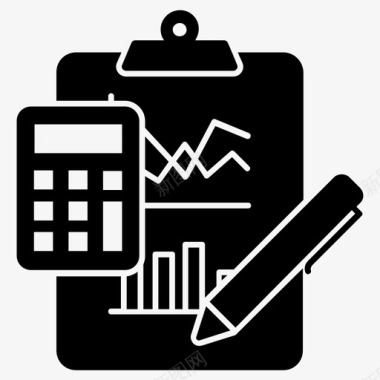 会计财务会计报表审计预算会计图标