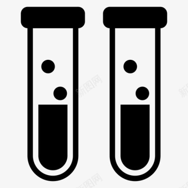 科学实验画册试管实验室设备实验室测试图标