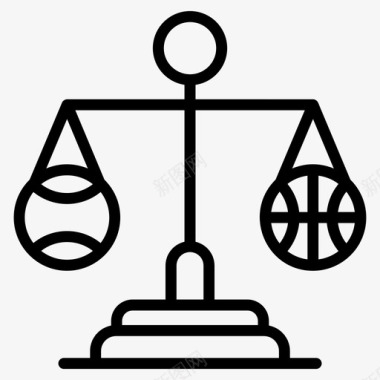 运动会体育法司法符号正义尺度图标
