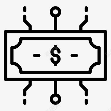 拿着钞票金融网络资产钞票图标