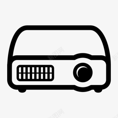 矢量电影放映机放映机电影镜头图标