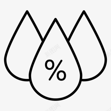 研究观察湿度图气象学湿度百分比图标