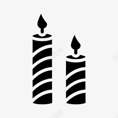 蜡烛生日蜡烛新年庆典慰问蜡烛图标