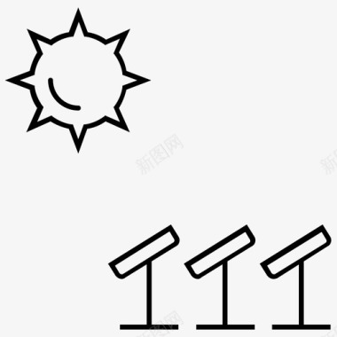 太阳能板太阳能太阳能板图标